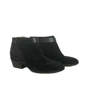 Madewell The Charley Collar Stud Fall Summer Casual Chic Black Suede Ankle Boots